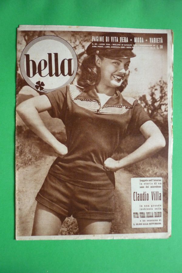 BELLA magazine side cover Issue 29 19 July 1951
