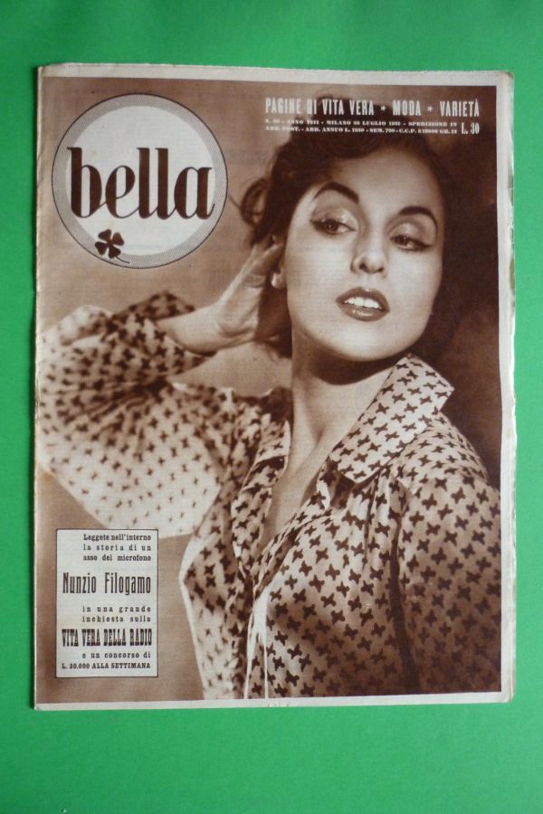 BELLA magazine side cover Issue 30 26 July 1951