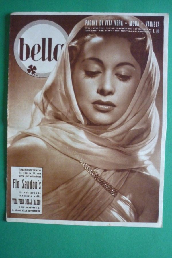 BELLA magazine side cover Issue 33 16 August 1951
