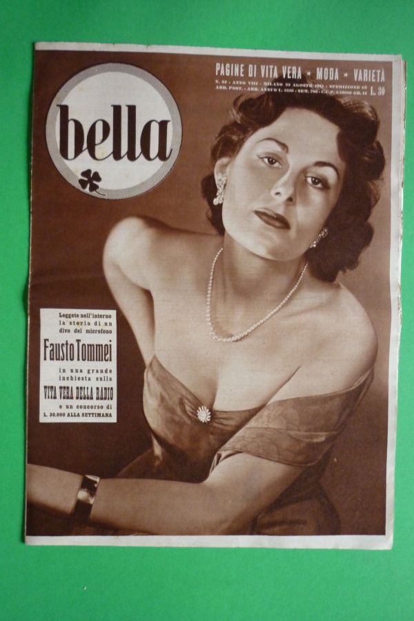 BELLA magazine side cover Issue 34 23 August 1951