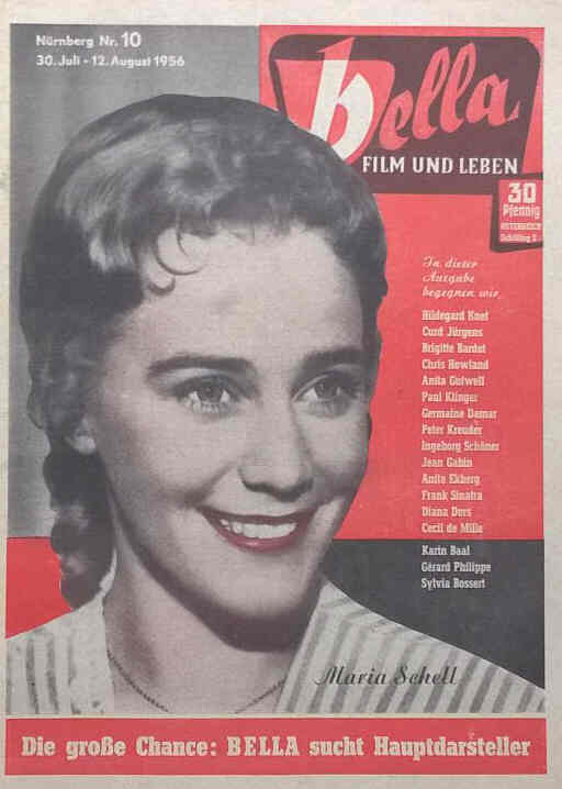 BELLA (De) magazine side cover Issue 10 30 July 1956