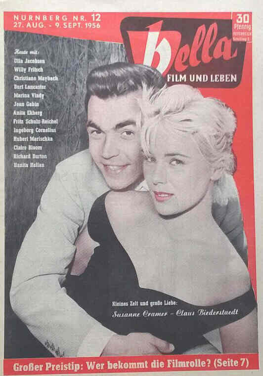 BELLA (De) magazine side cover Issue 12 27 August 1956