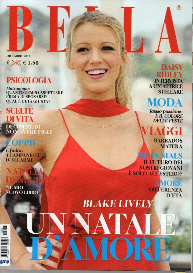 BELLA magazine side cover  December 2017