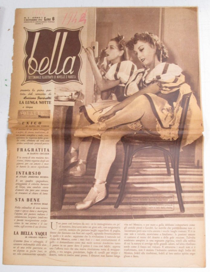 BELLA magazine side cover Issue 4 9 November 1944