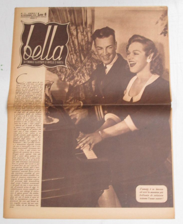 BELLA magazine side cover Issue 11 28 December 1944
