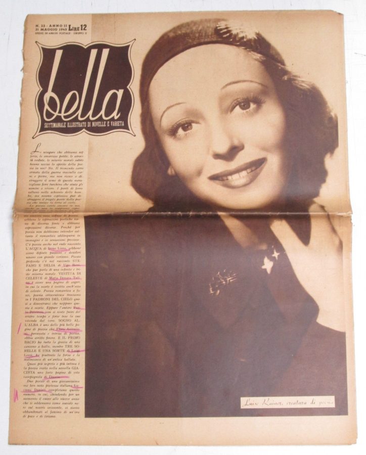 BELLA magazine side cover Issue 33 31 May 1945