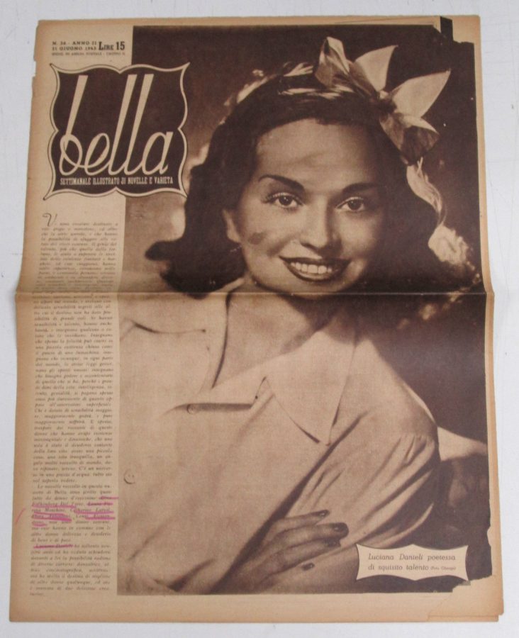 BELLA magazine side cover Issue 36 21 June 1945