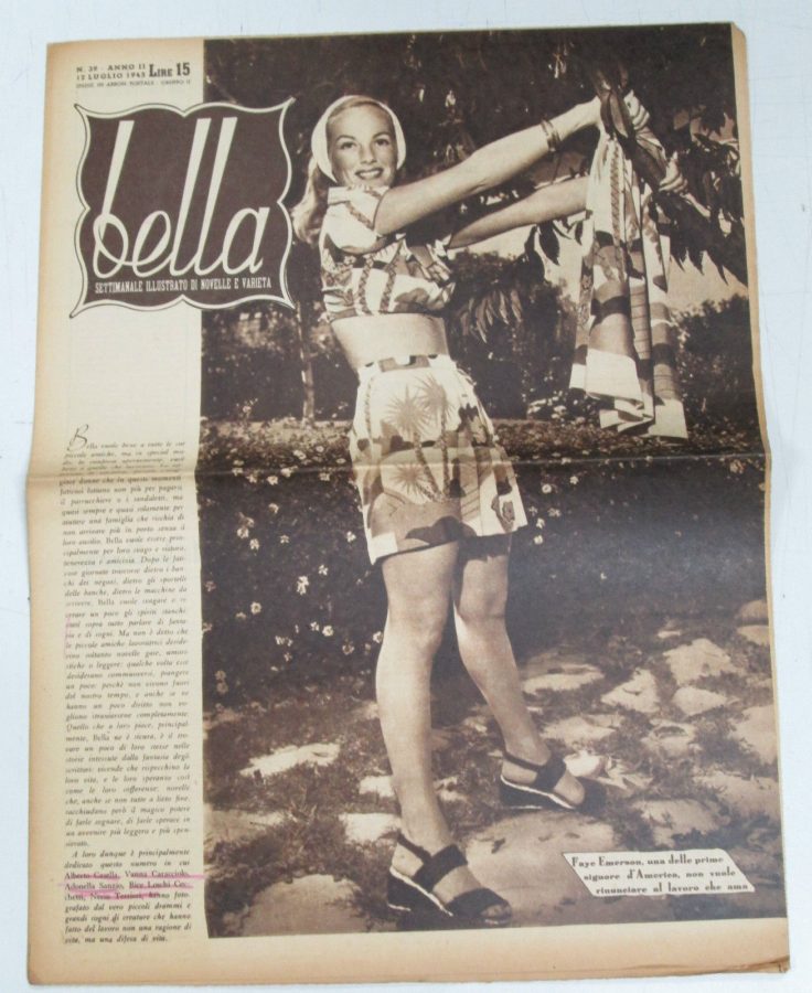 BELLA magazine side cover Issue 39 12 July 1945