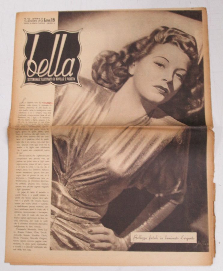 BELLA magazine side cover Issue 44 16 August 1945