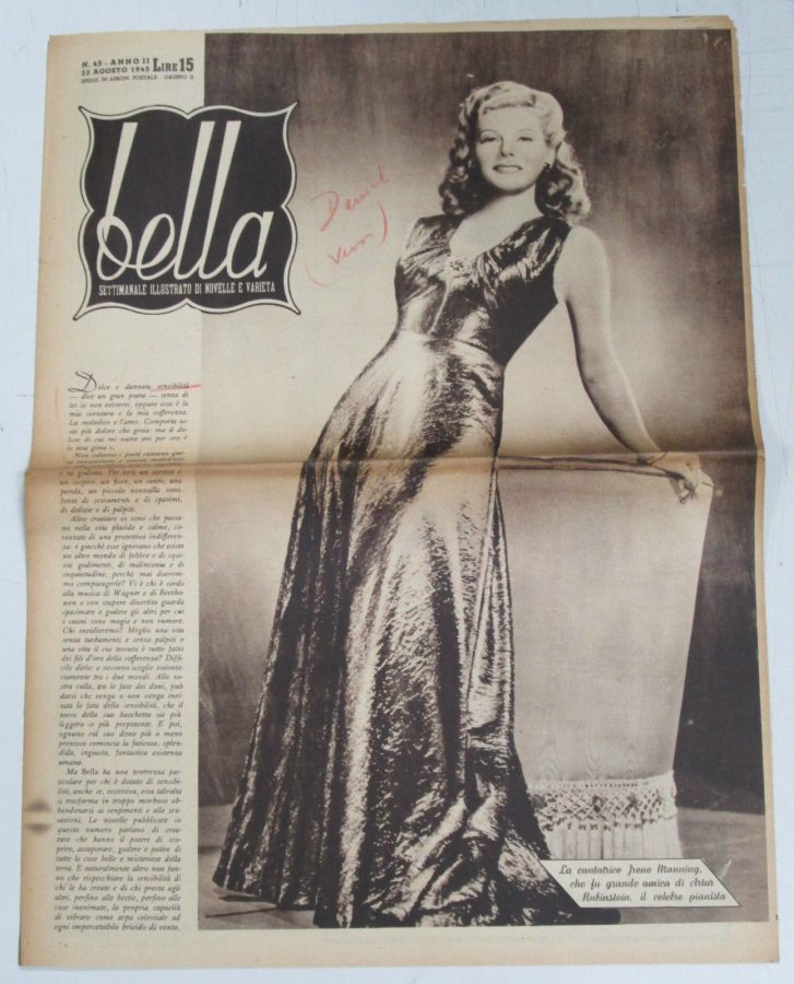 BELLA magazine side cover Issue 45 23 August 1945