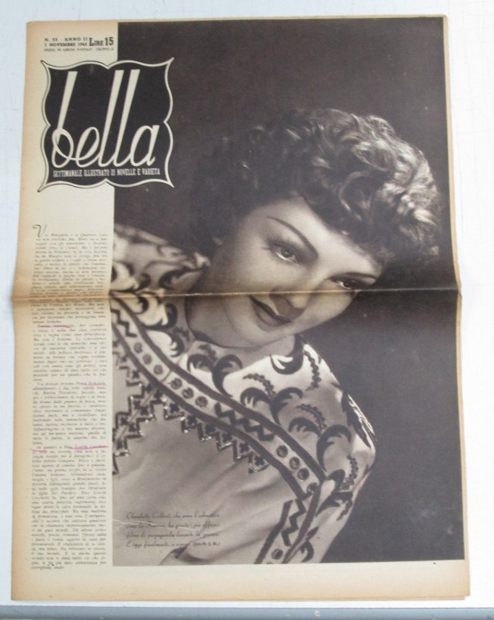 BELLA magazine side cover Issue 55 1 November 1945
