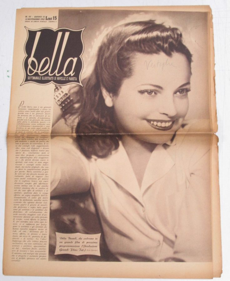BELLA magazine side cover Issue 57 15 November 1945
