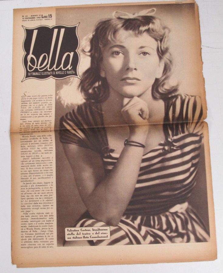 BELLA magazine side cover Issue 61 13 December 1945