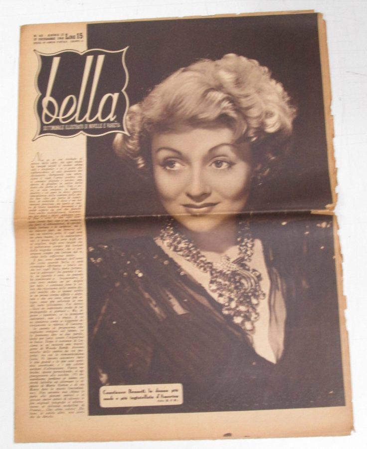 BELLA magazine side cover Issue 63 27 December 1945