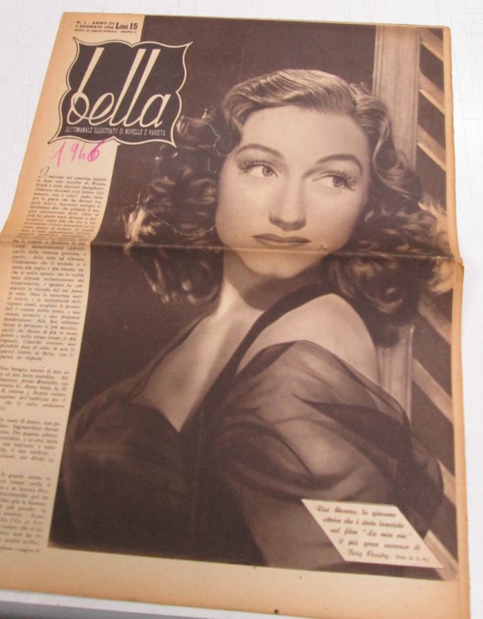 BELLA magazine side cover Issue 1 3 January 1946