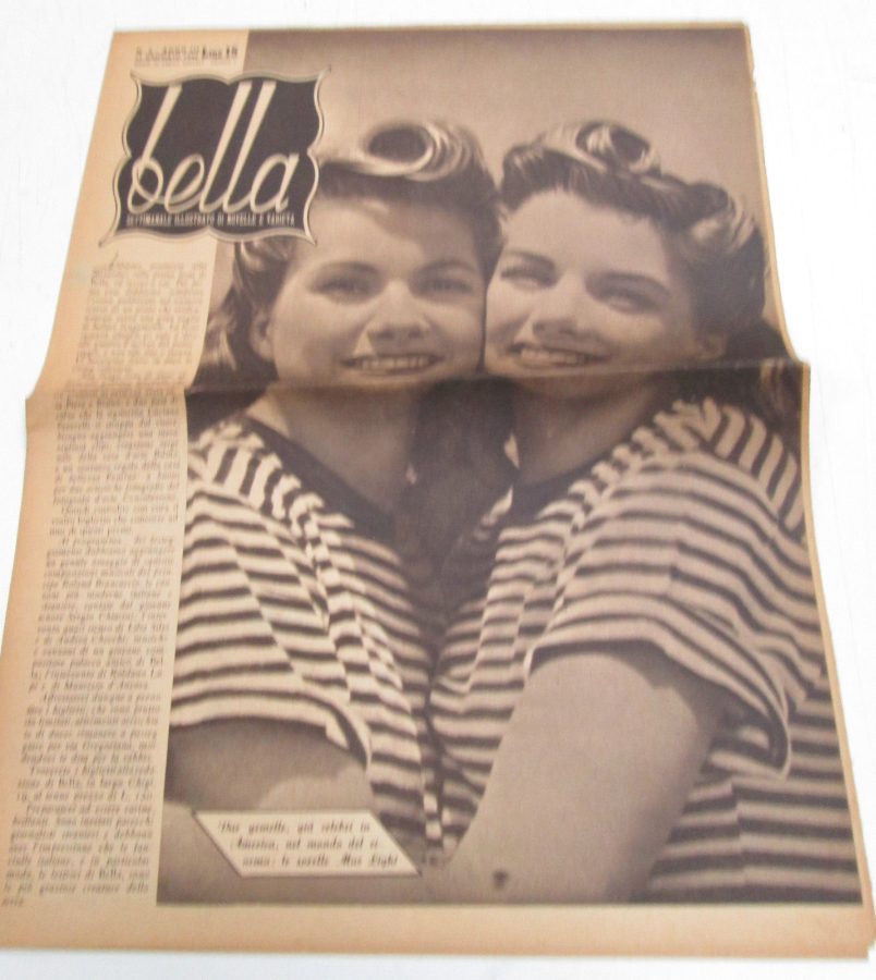 BELLA magazine side cover Issue 3 17 January 1946