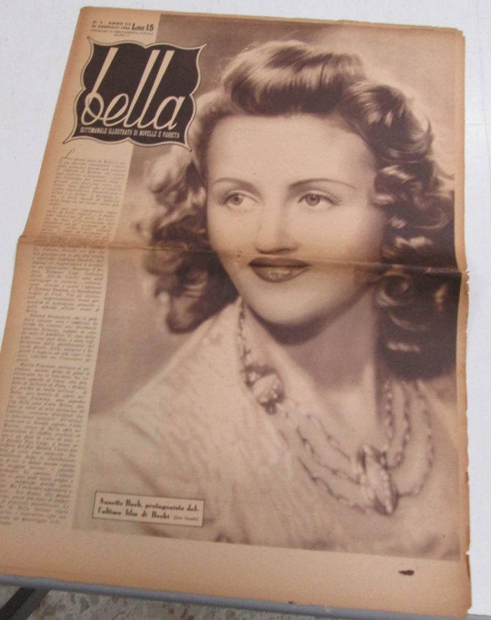 BELLA magazine side cover Issue 4 24 January 1946