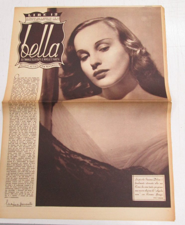 BELLA magazine side cover Issue 29 23 July 1946