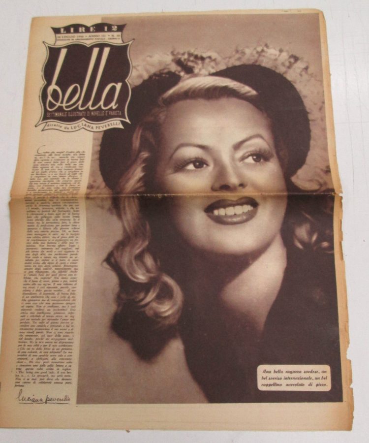 BELLA magazine side cover Issue 30 30 July 1946