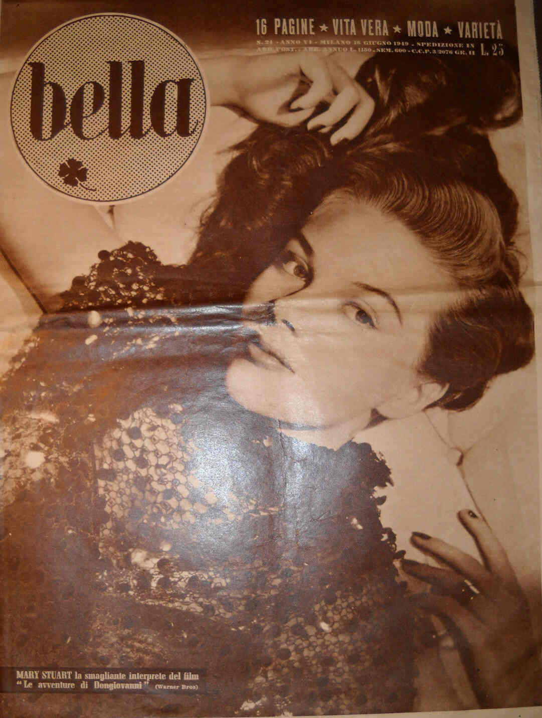 BELLA magazine side cover Issue 24 16 June 1949