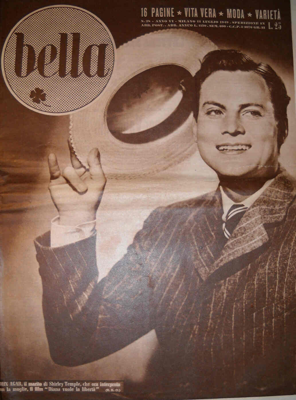 BELLA magazine side cover Issue 28 14 July 1949