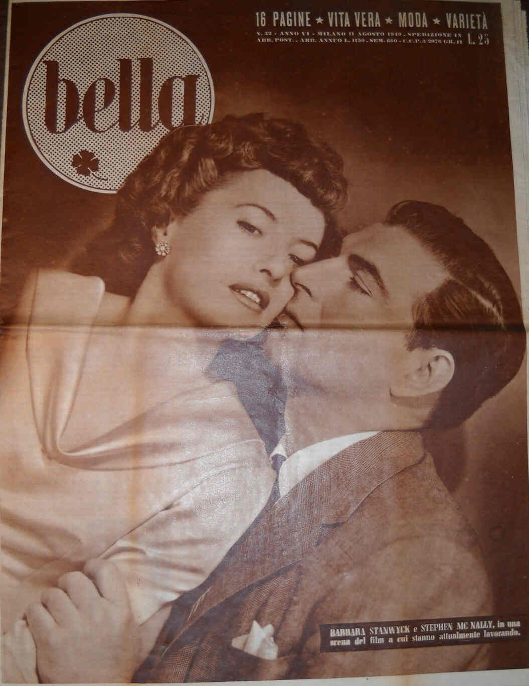 BELLA magazine side cover Issue 32 11 August 1949