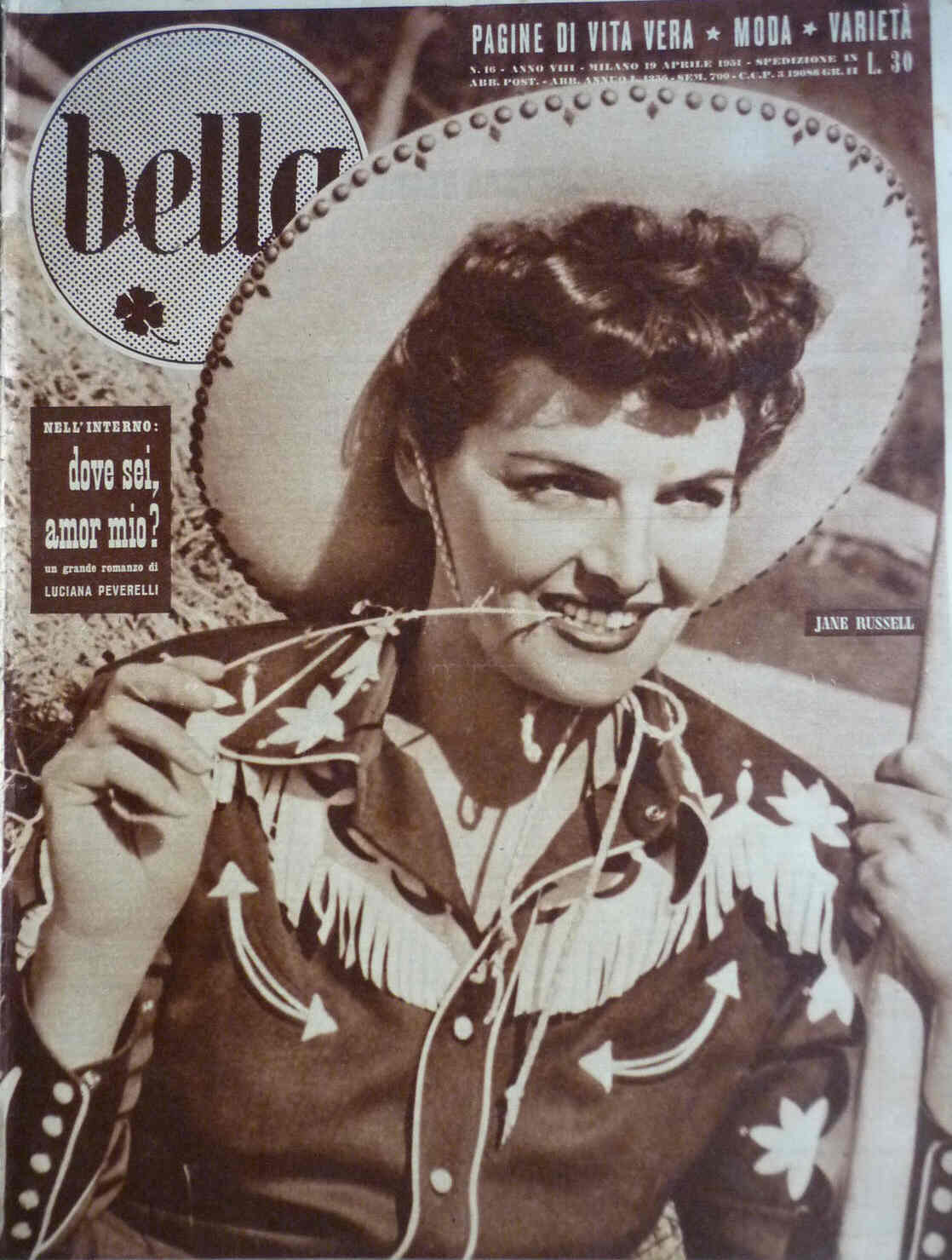 BELLA magazine side cover Issue 16 19 April 1951