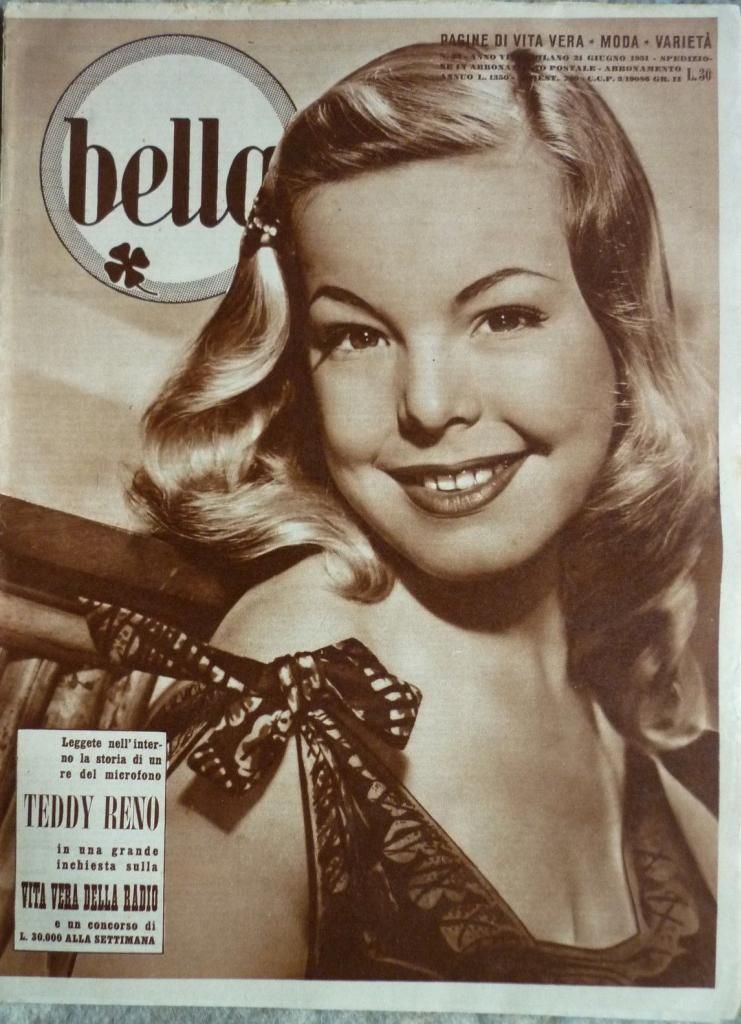 BELLA magazine side cover Issue 25 21 June 1951