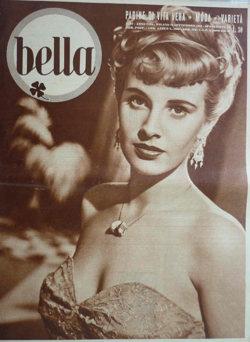 BELLA magazine side cover Issue 37 13 September 1951