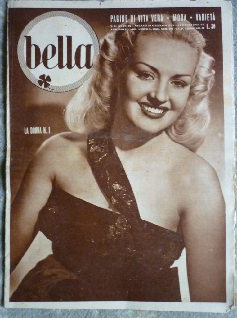 BELLA magazine side cover Issue 2 10 January 1952