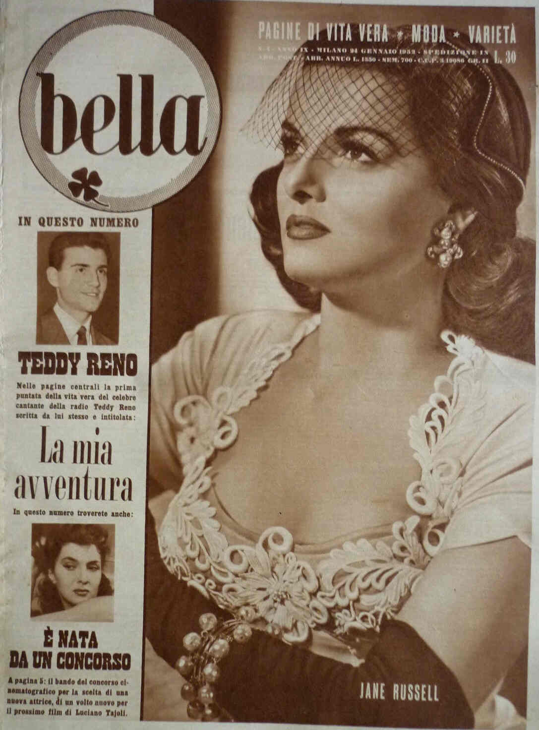 BELLA magazine side cover Issue 4 24 January 1952