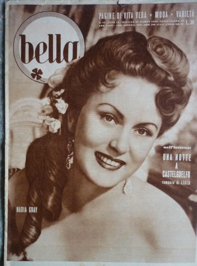 BELLA magazine side cover Issue 13 27 March 1952