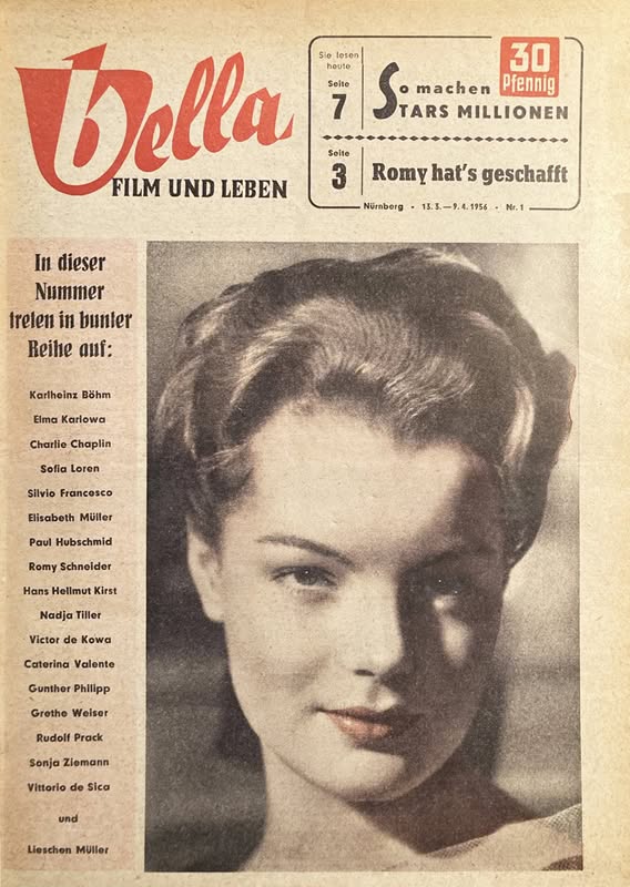 BELLA (De) magazine side cover Issue 1 13 March 1956