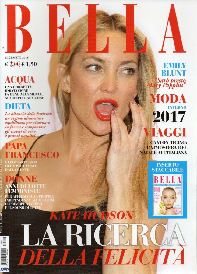 BELLA magazine side cover  December 2016