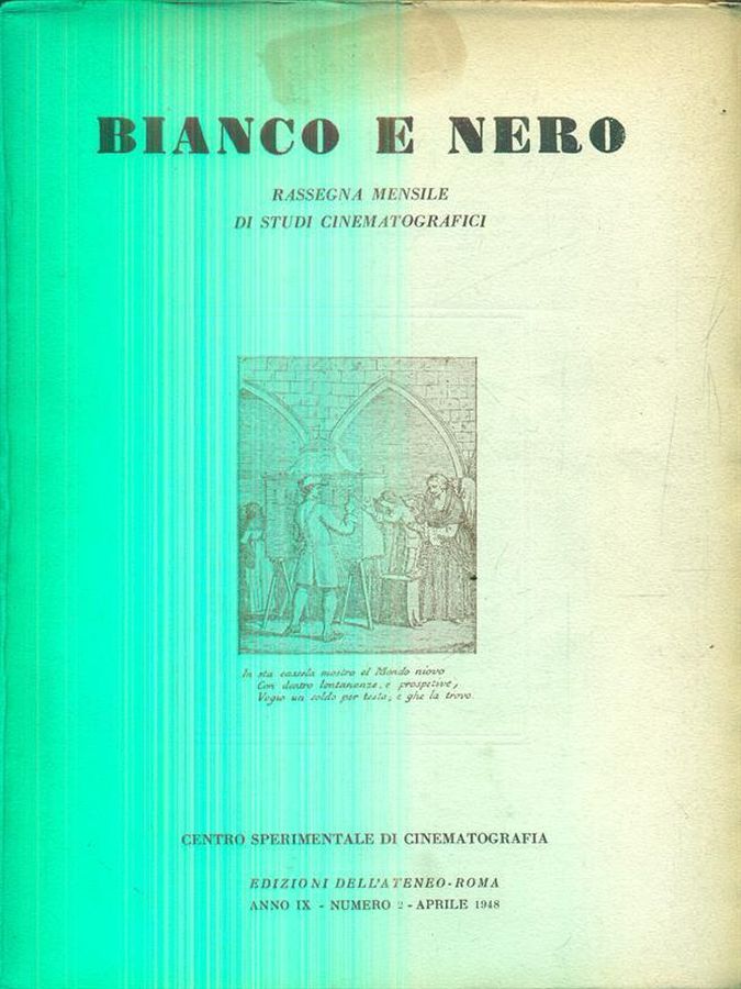BIANCO E NERO magazine side cover  April 1948
