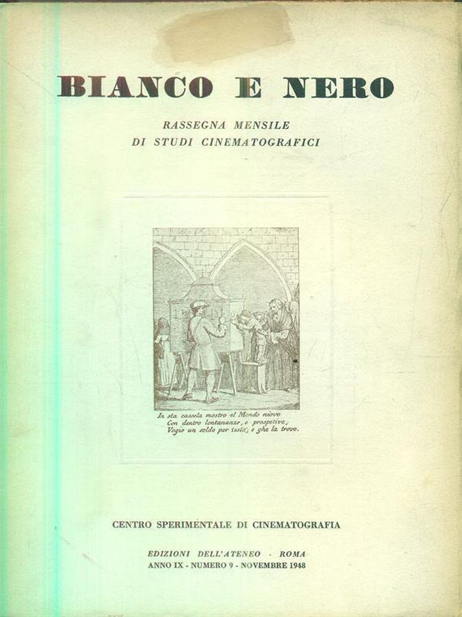 BIANCO E NERO magazine side cover  November 1948
