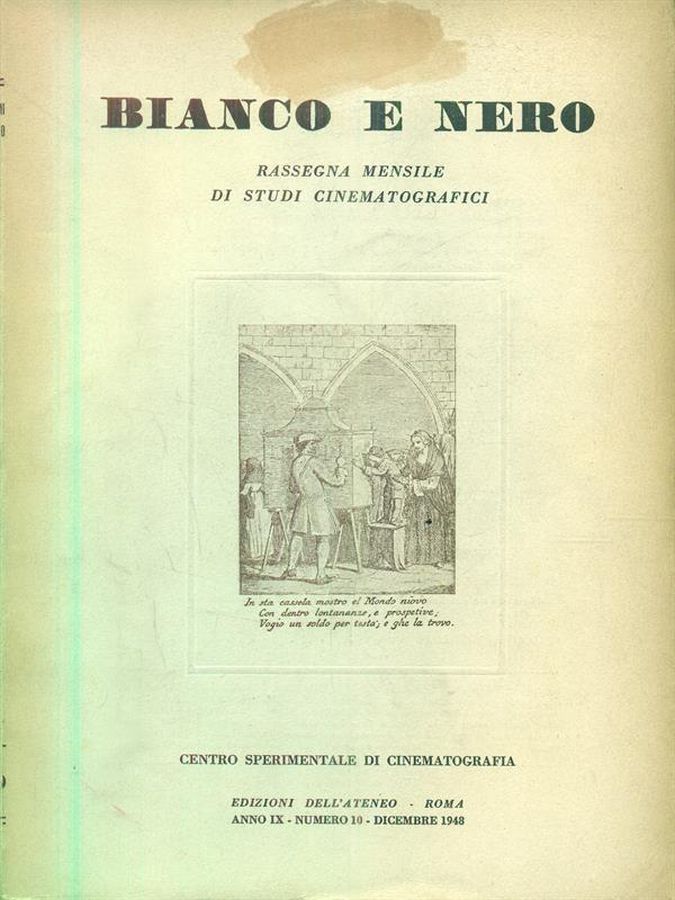BIANCO E NERO magazine side cover  December 1948