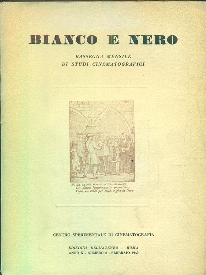 BIANCO E NERO magazine side cover  February 1949