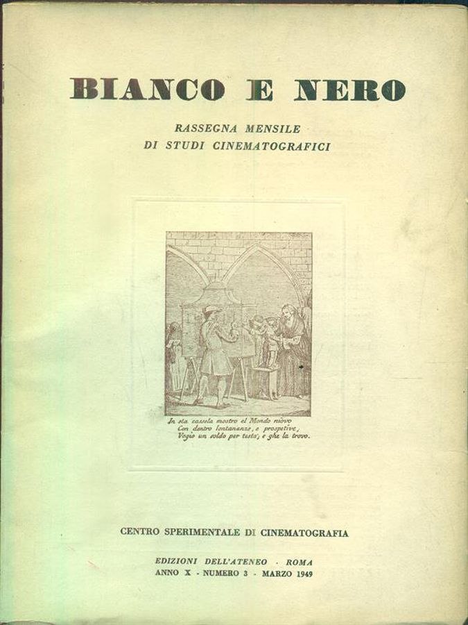 BIANCO E NERO magazine side cover  March 1949