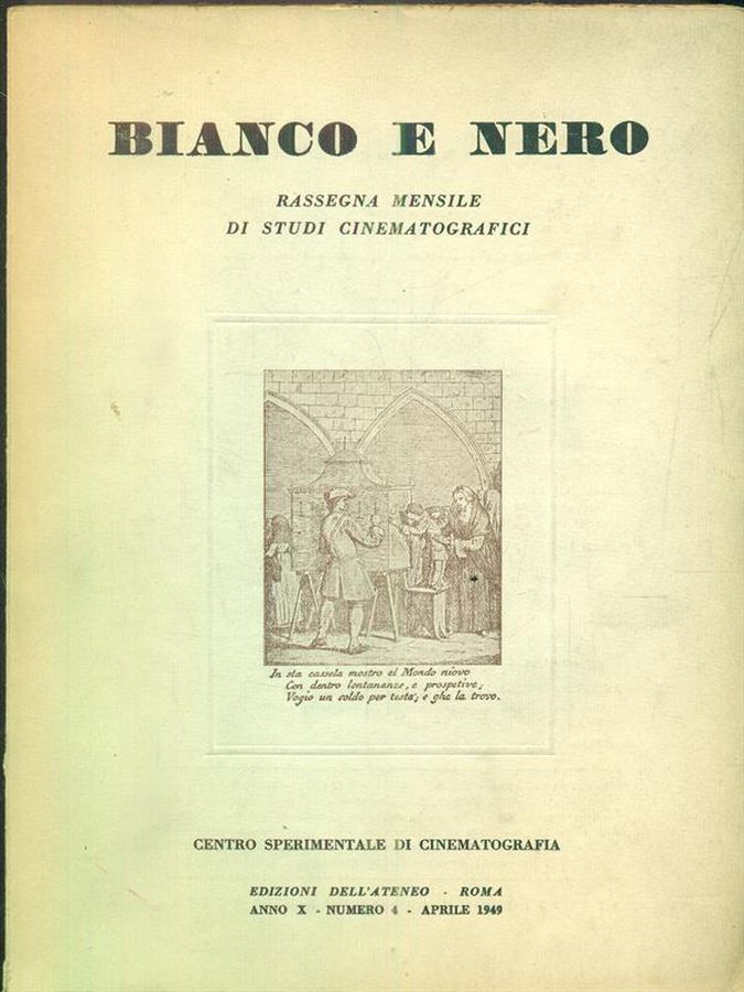 BIANCO E NERO magazine side cover  April 1949