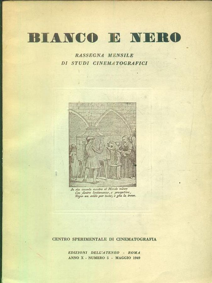 BIANCO E NERO magazine side cover  May 1949