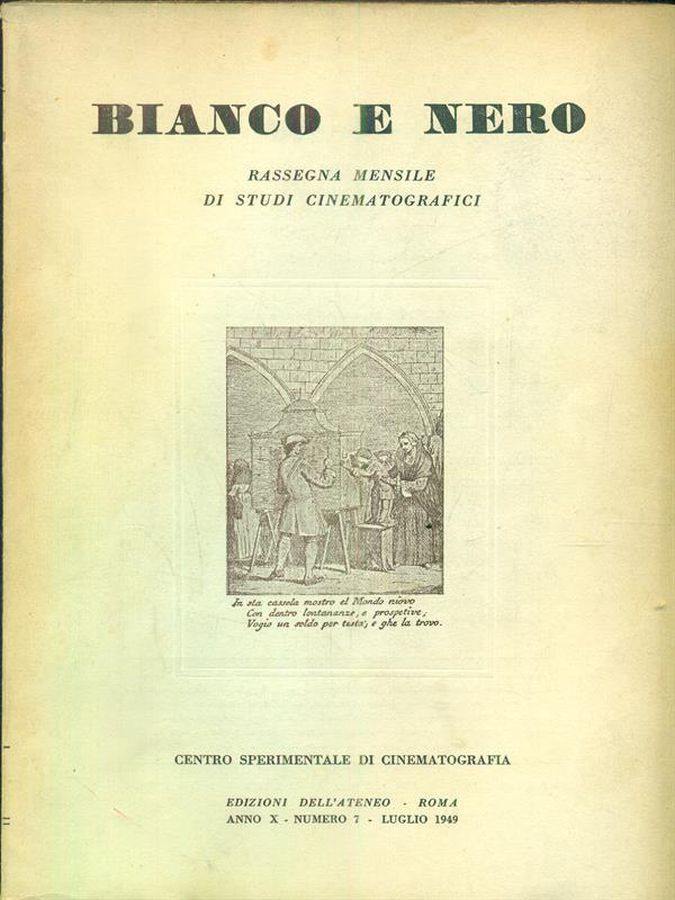 BIANCO E NERO magazine side cover  July 1949