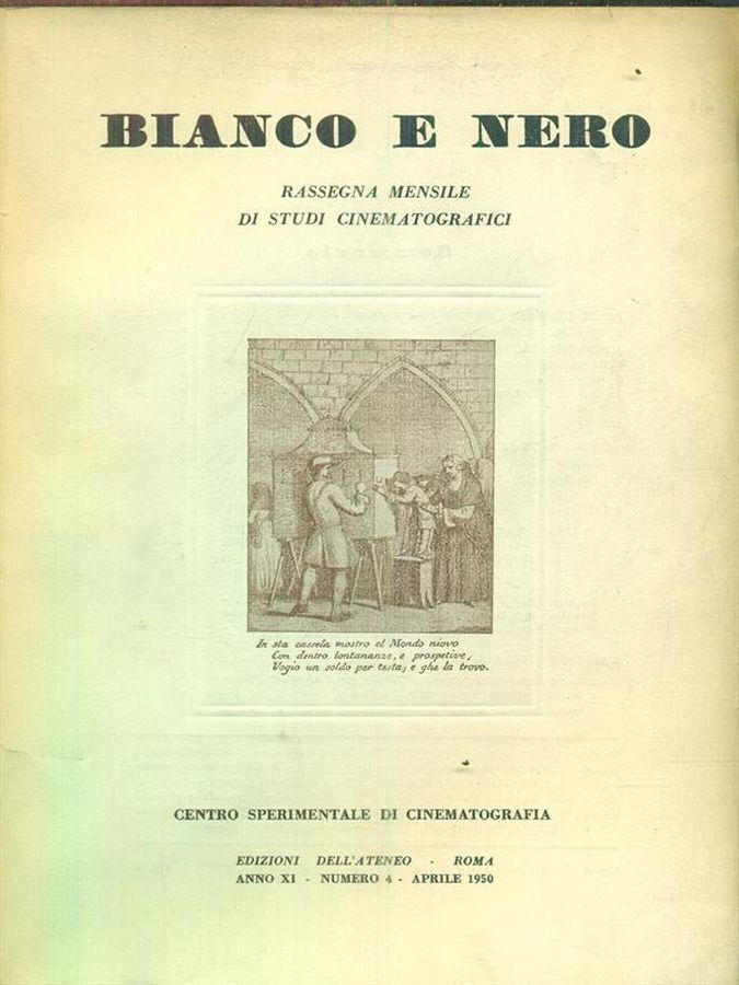 BIANCO E NERO magazine side cover  April 1950