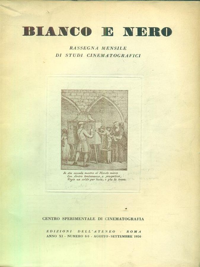 BIANCO E NERO magazine side cover  August/September 1950