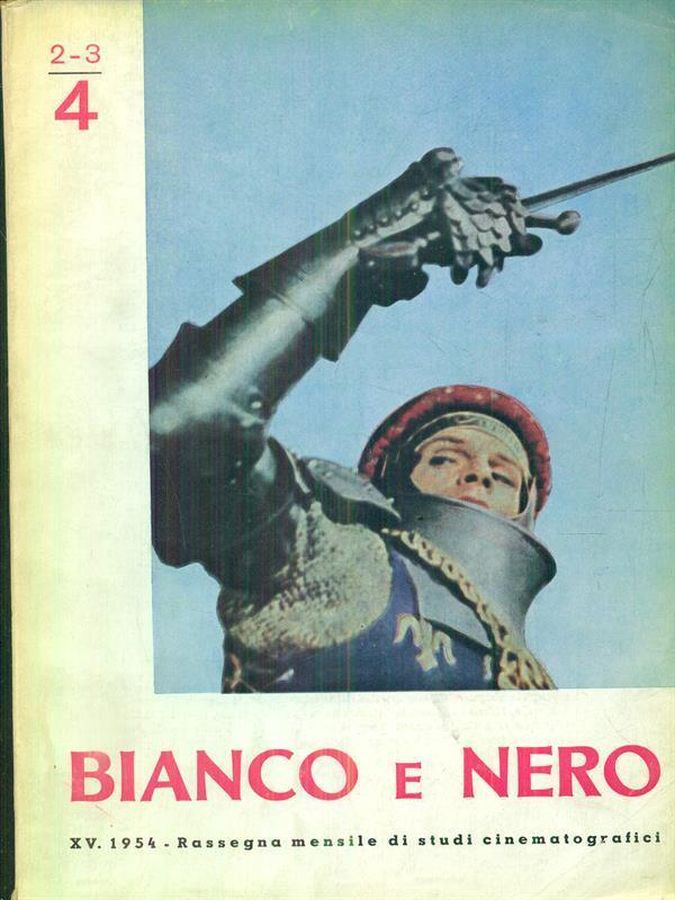 BIANCO E NERO magazine side cover  February/March 1954