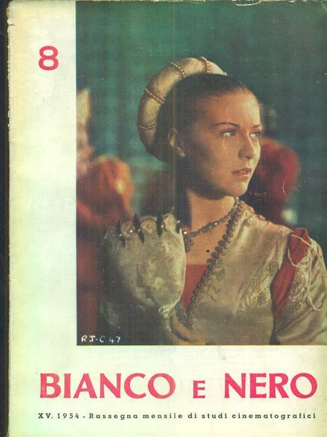 BIANCO E NERO magazine side cover  August 1954