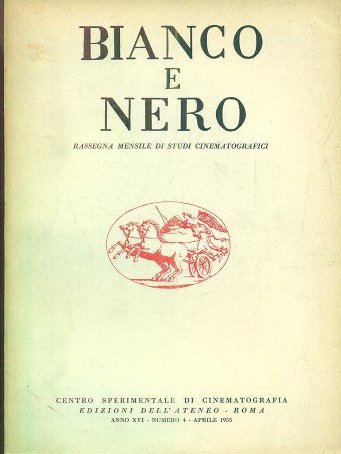 BIANCO E NERO magazine side cover  April 1955