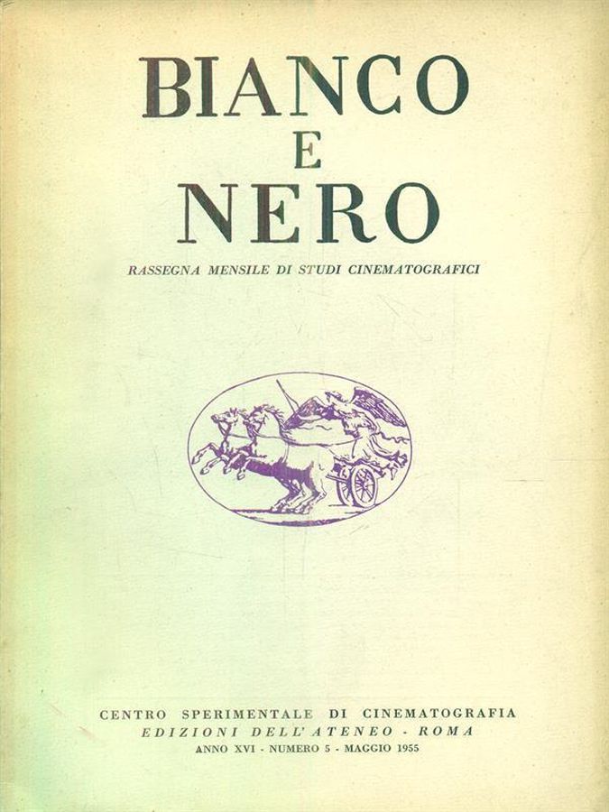 BIANCO E NERO magazine side cover  May 1955