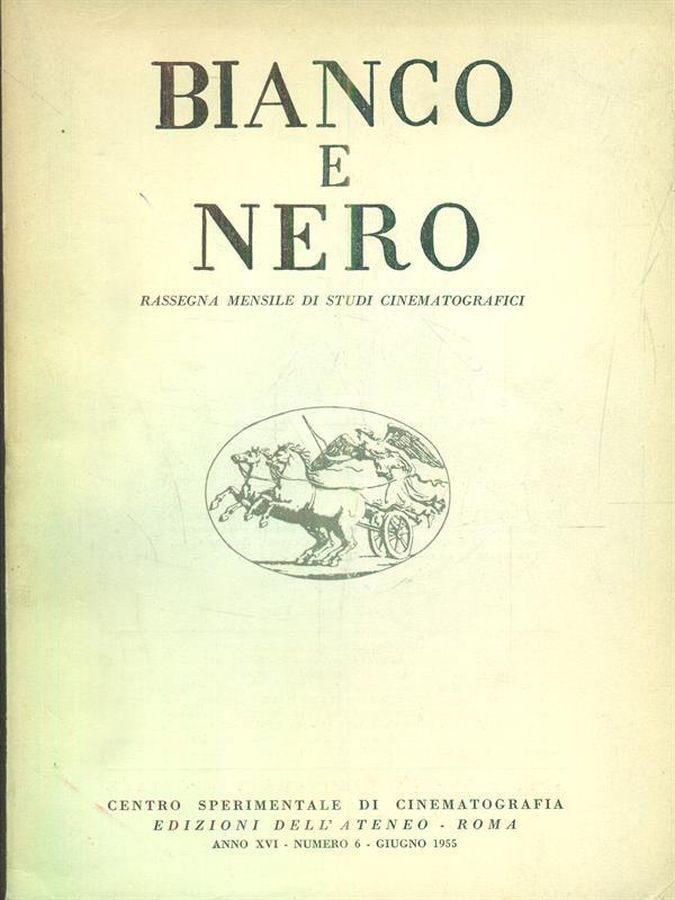 BIANCO E NERO magazine side cover  June 1955