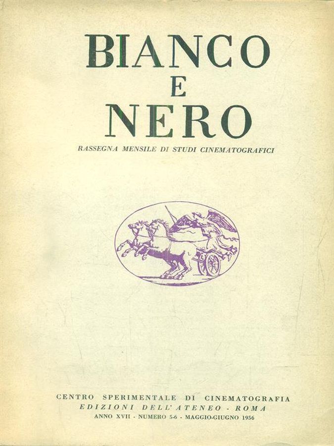 BIANCO E NERO magazine side cover  May/June 1956